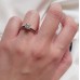 Λευκόχρυσο δαχτυλίδι μονόπετρο Κ14
